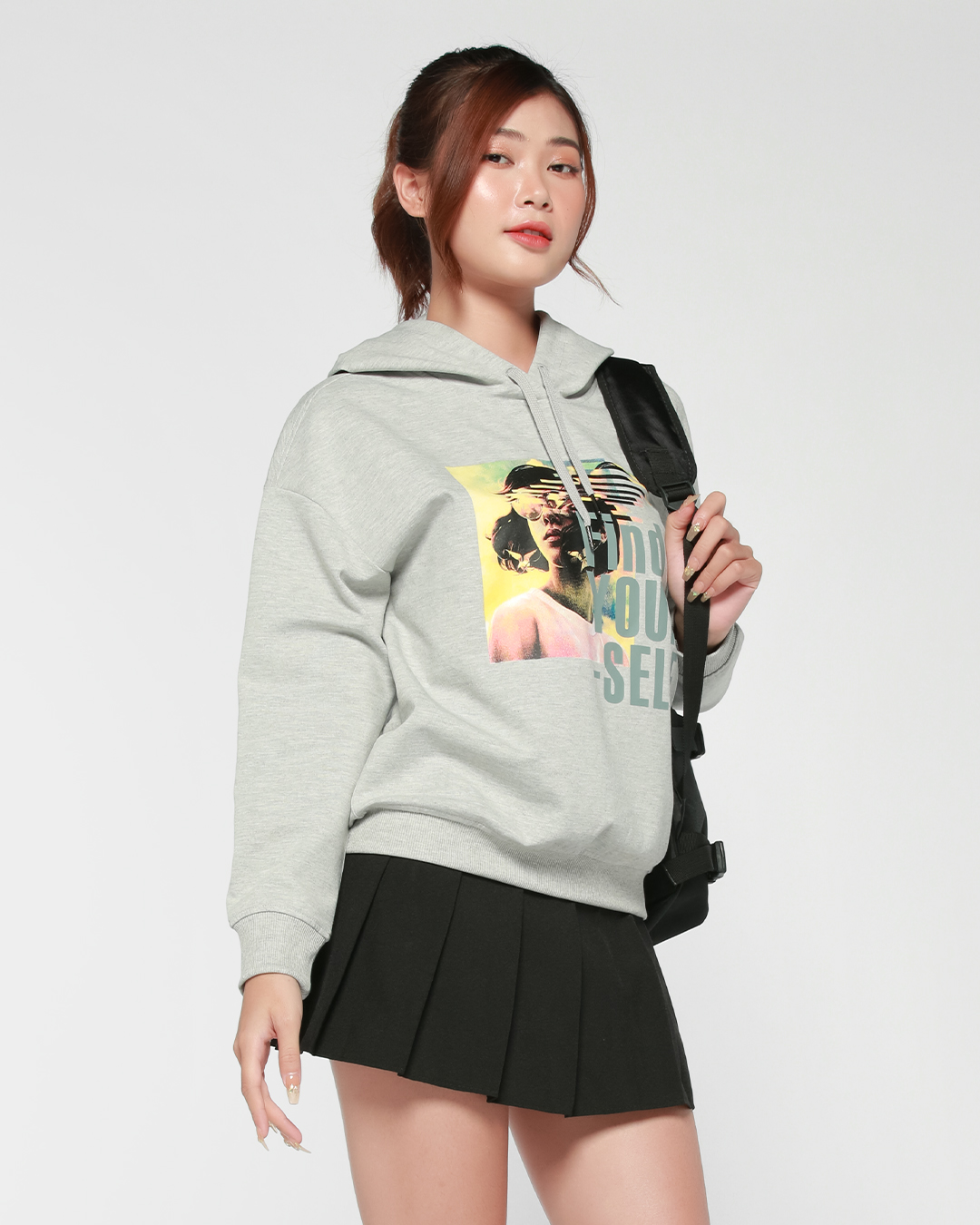 Áo hoodie nữ in Relax AVAFashion TTT2D010 - Xám-2