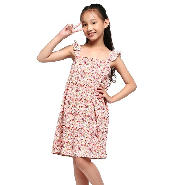 Đầm bé gái AVAFashion 2C CC màu hồng - AVAKids.com