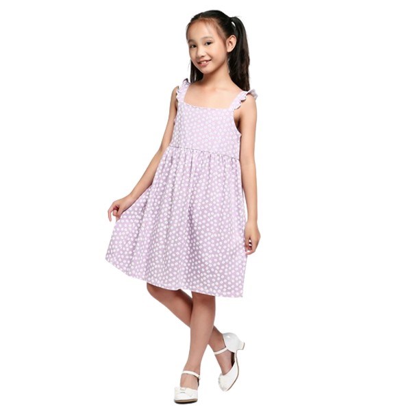 Đầm bé gái AVAFashion 2C CC màu tím - AVAKids.com