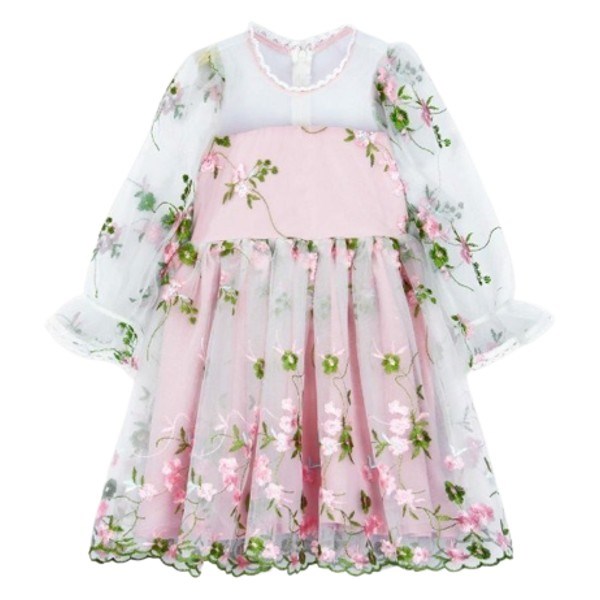 Đầm bé gái Rabity 2-12 màu trắng - AVAKids.com
