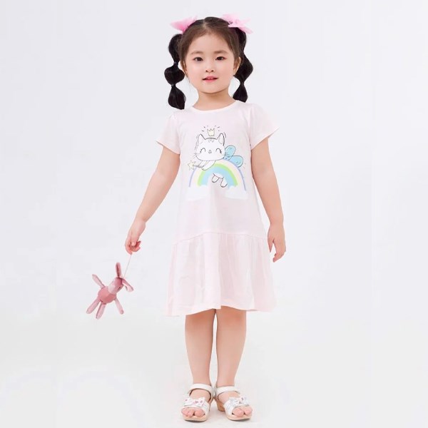 Đầm bé gái Rabity 91.025 màu hồng - AVAKids.com