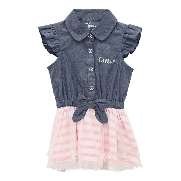 Đầm bé gái Rabity 61.908 màu hồng - xanh - AVAKids.com