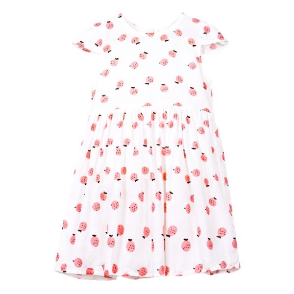 Đầm bé gái Rabity 92.493 màu trắng quả đỏ chính hãng, giá tốt - AVAKids.com