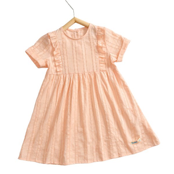 Đầm bé gái Haki HK524 màu hồng cam - AVAKids.com