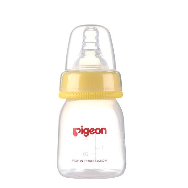 Bình tập uống nhựa PP Pigeon 50 ml – Màu vàng (từ 6 tháng)