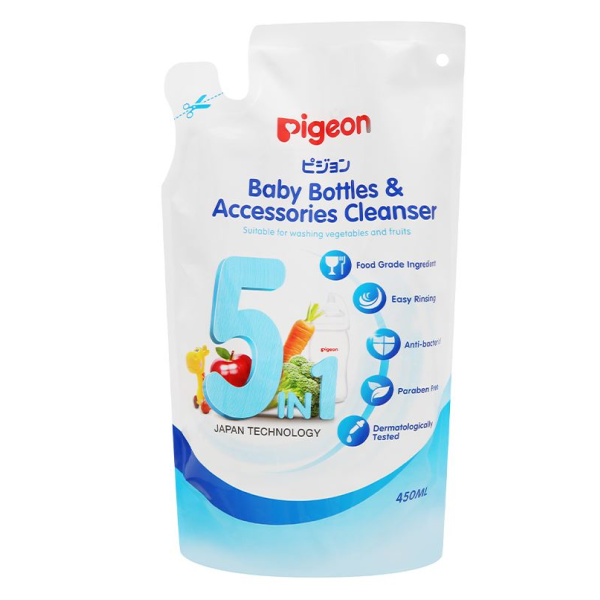 Nước rửa bình sữa Pigeon túi 450 ml - AVAKids.com