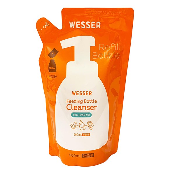 Nước Rửa Bình Sữa Wesser Túi 500 Ml Hương Bưởi