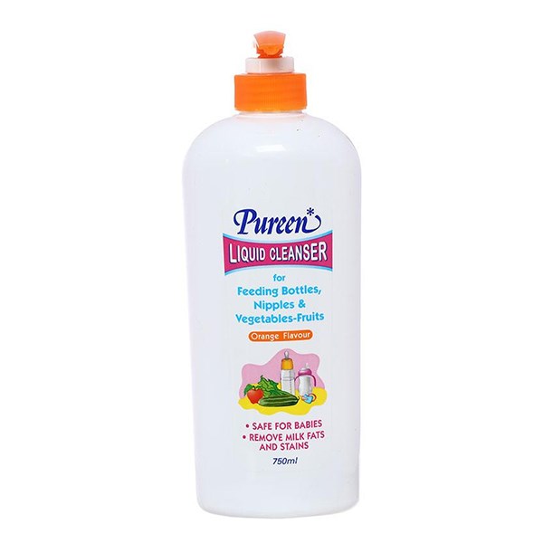 Nước rửa bình sữa Pureen chai 750 ml hương cam - AVAKids.com