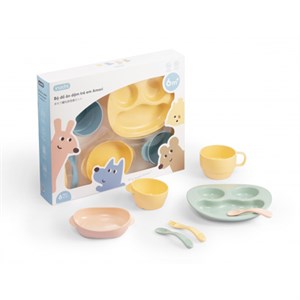 Bộ 6 món ăn dặm Inochi Amori HIN.BOAD.AMOR - Màu ngẫu nhiên