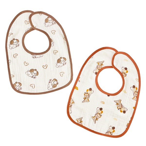 Bộ 2 yếm ăn cho bé hình tròn cotton Bessla (0 - 36 tháng) 10