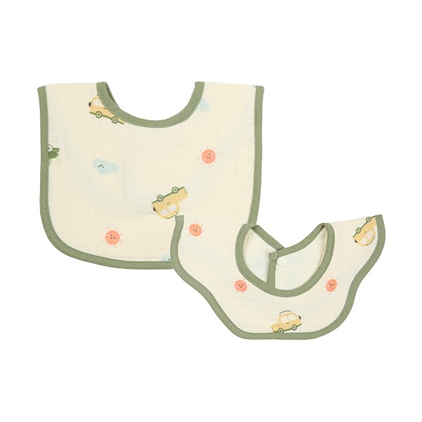 Bộ 2 yếm ăn cho bé muslin Bessla - Rồng xanh (0 - 2 tuổi) 25