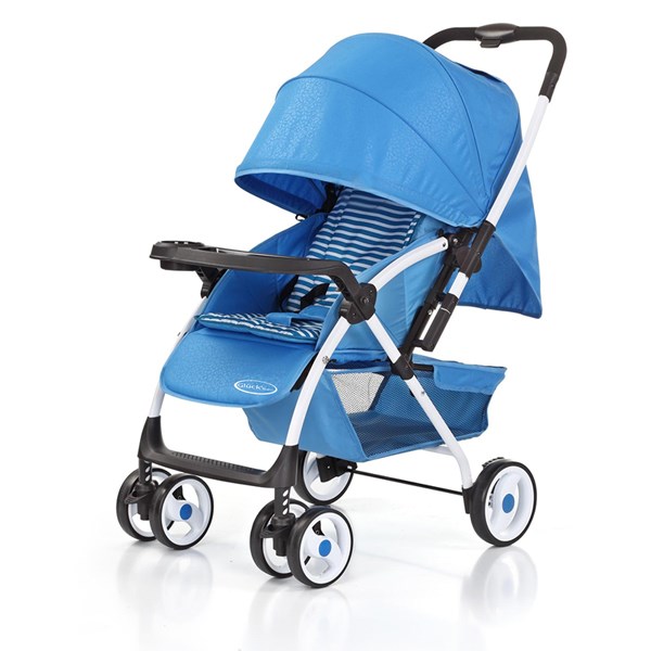 Xe đẩy 2 chiều gấp gọn Gluck Baby C58 (0 – 5 tuổi) – Màu kem/xanh dương