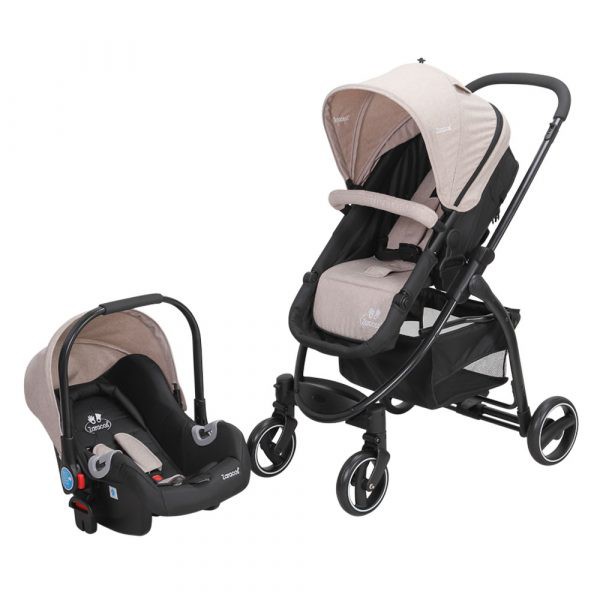 Bộ xe đẩy 2 chiều gấp gọn Zaracos Coron 4606 (0 - 3 tuổi) - Màu be - AVAKids.com