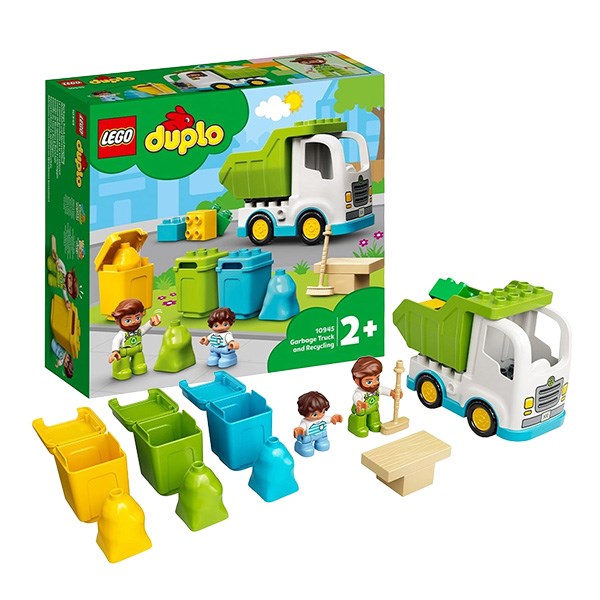 Đồ chơi lắp ráp xe tải đổ rác Lego Duplo 10945 (19 chi tiết)