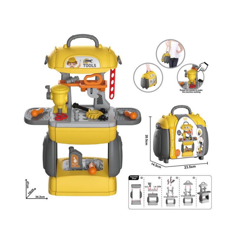 Bộ đồ chơi bộ vali dụng cụ sửa chữa Bowa 8034P (28 chi tiết) 2