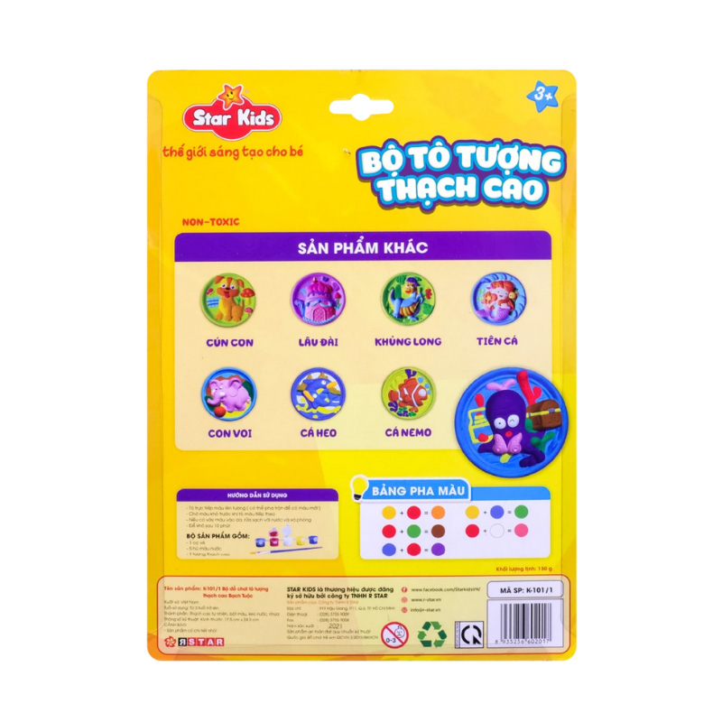 Bộ đồ chơi tô tượng thạch cao cá nemo Star Kids K-101/3 16