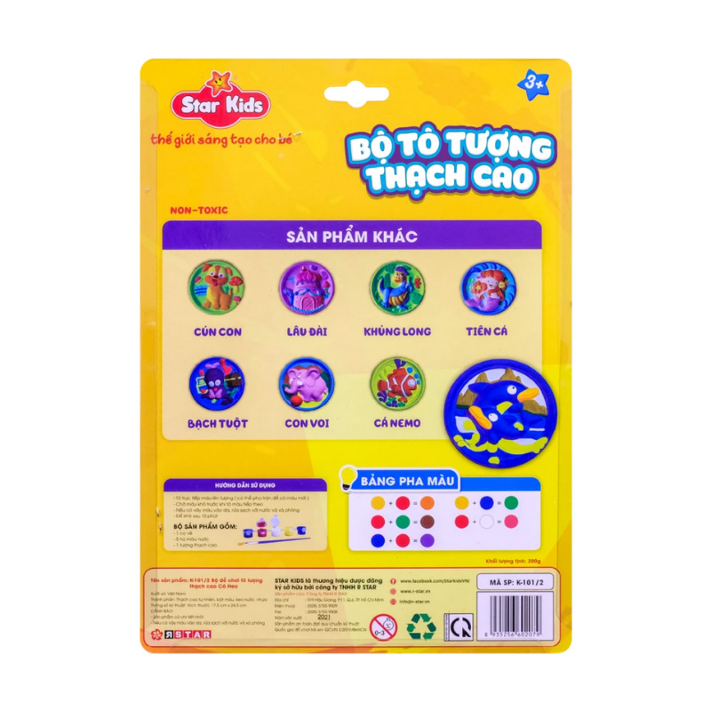 Bộ đồ chơi tô tượng thạch cao cá nemo Star Kids K-101/3 32