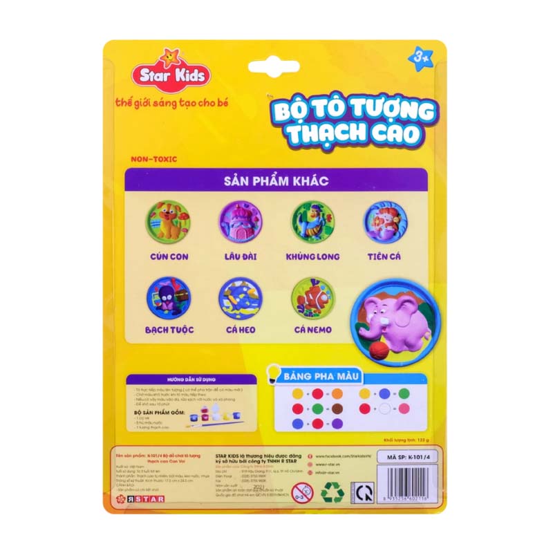 Bộ đồ chơi tô tượng thạch cao cá nemo Star Kids K-101/3 28