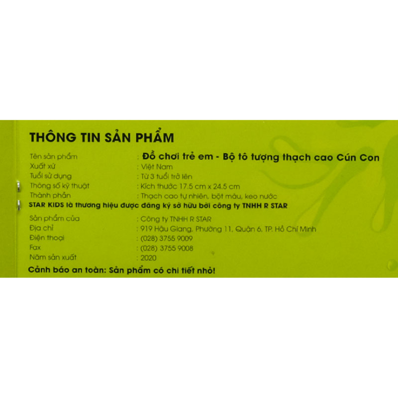 Bộ đồ chơi tô tượng thạch cao cá nemo Star Kids K-101/3 21