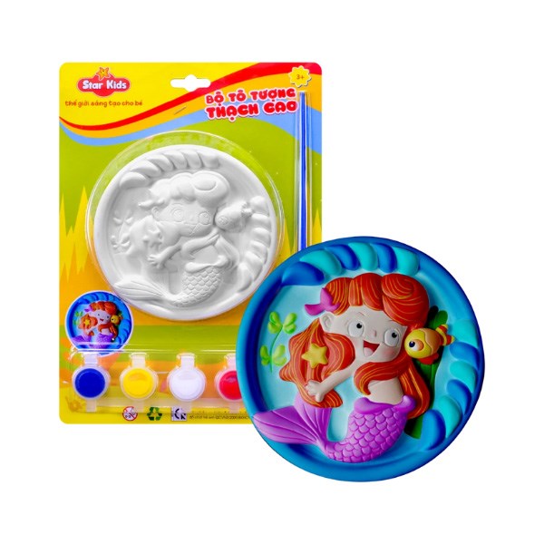 Bộ đồ chơi tô tượng thạch cao nàng tiên cá Star Kids K-101/6