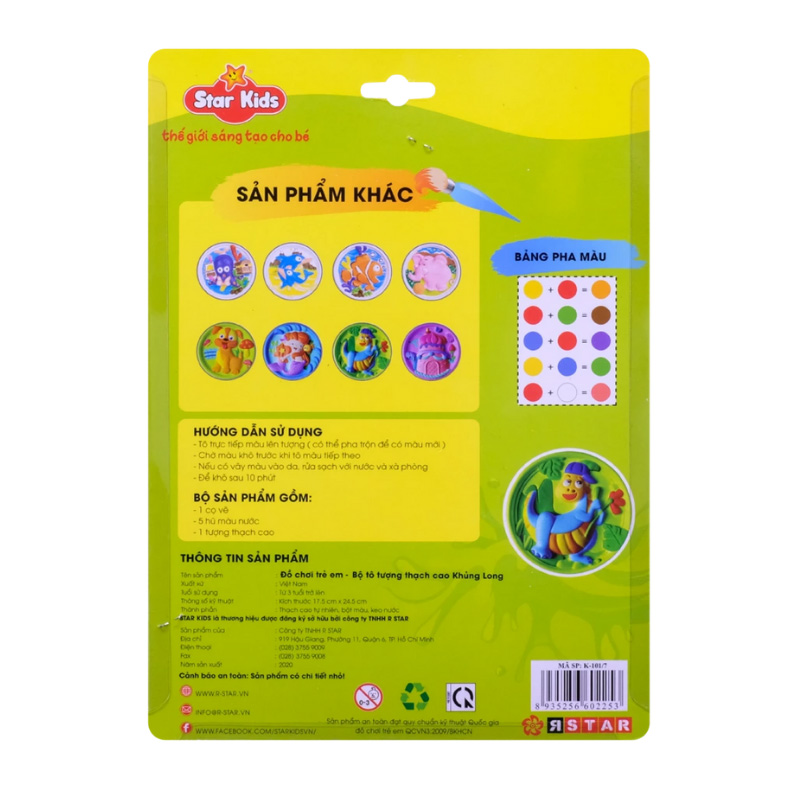 Bộ đồ chơi tô tượng thạch cao cá nemo Star Kids K-101/3 8