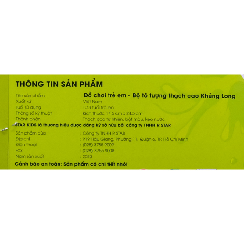 Bộ đồ chơi tô tượng thạch cao cá nemo Star Kids K-101/3 9