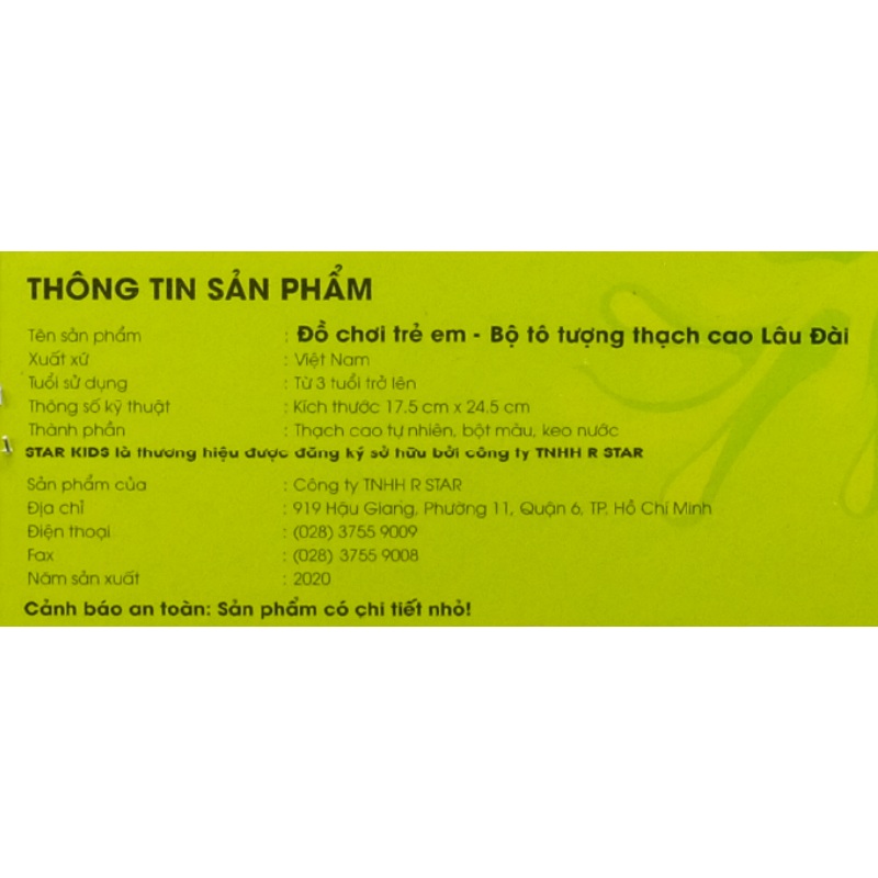 Bộ đồ chơi tô tượng thạch cao cá nemo Star Kids K-101/3 13
