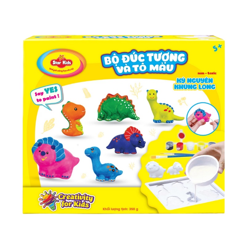 Bộ đồ chơi đúc tượng và tô màu kỷ nguyên khủng long Star Kids K-131