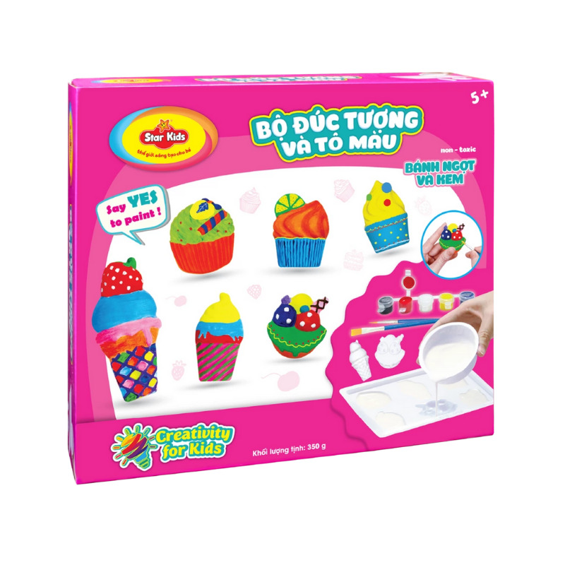 Bộ đồ chơi đúc tượng và tô màu sinh vật biển Star Kids K-132 10