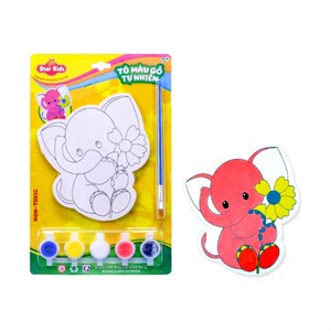 Bộ đồ chơi tô gỗ con voi Star Kids K-202