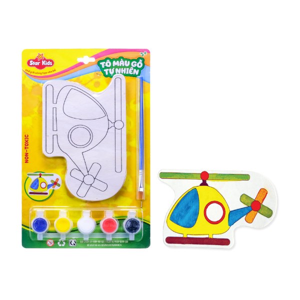 Bộ Đồ Chơi Tô Gỗ Máy Bay Trực Thăng Star Kids K - 213