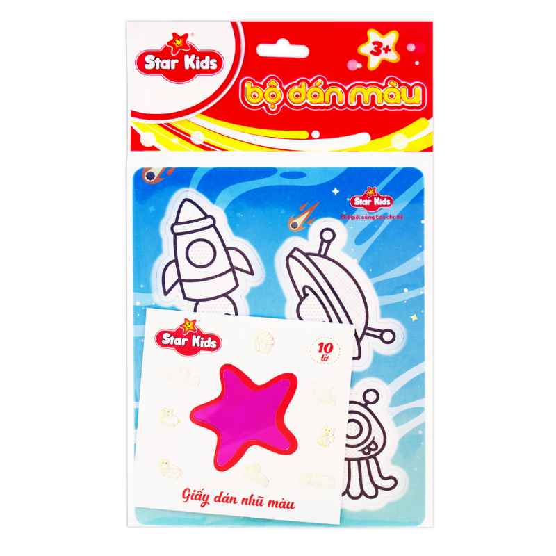 Bộ đồ chơi tranh dán màu thám hiểm vũ trụ Star Kids K-607