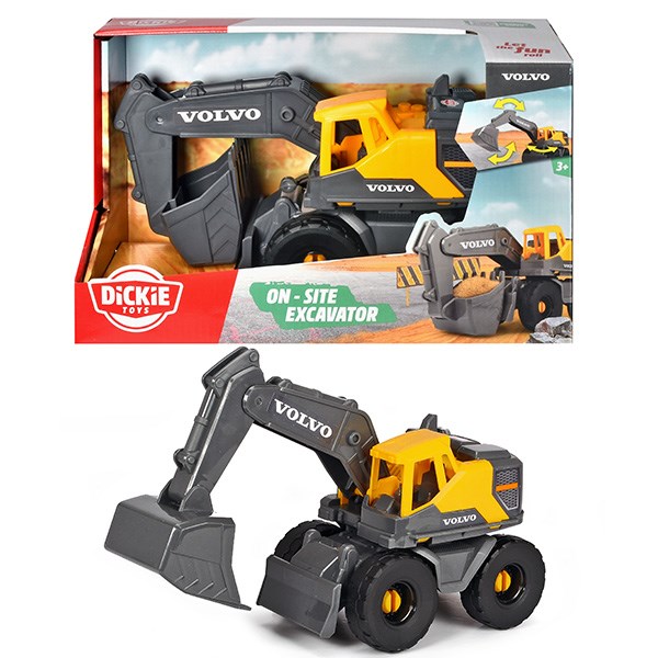 Đồ chơi xe xây dựng dickie toys volvo on-site excavator Simba