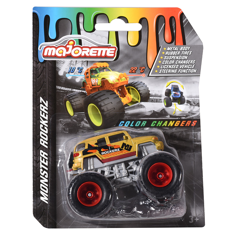 Đồ chơi xe mô hình vượt địa hình majorette monster rockerz color changers Simba