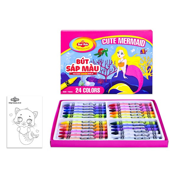 Đồ chơi bút sáp 24 màu Star Kids K-CR24/2 - Màu ngẫu nhiên