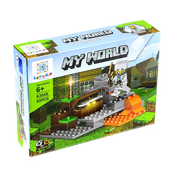 Bộ đồ chơi xếp hình my world kẻ trộm rừng xanh LovelyKid LE35 (63 – 65 chi tiết) – Màu ngẫu nhiên