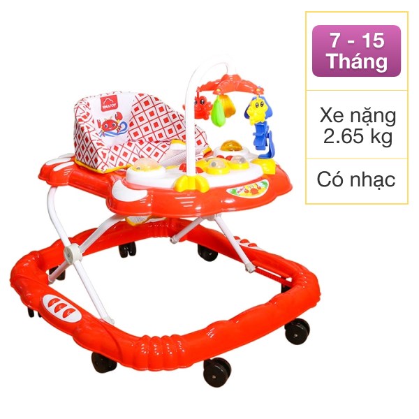 Xe tập đi L4 con cua không nhạc Vinatoy M1839A-XTĐ - Màu ngẫu nhiên (7 - 15 tháng) 3