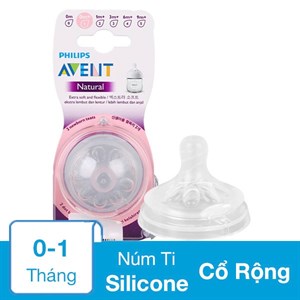 Bộ 2 núm ti Philips Avent SCF651/23 size 1