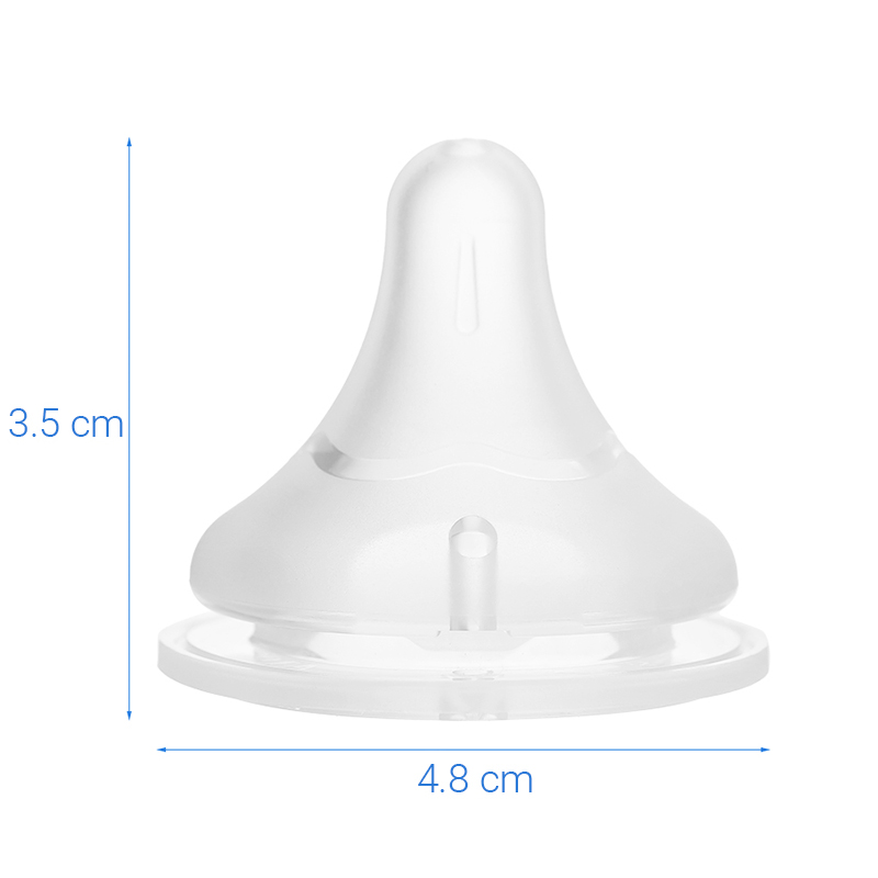 Bộ 2 núm ti Pigeon siêu mềm Plus WN3 cổ rộng phiên bản Nhật size S (1 - 3 tháng) 8