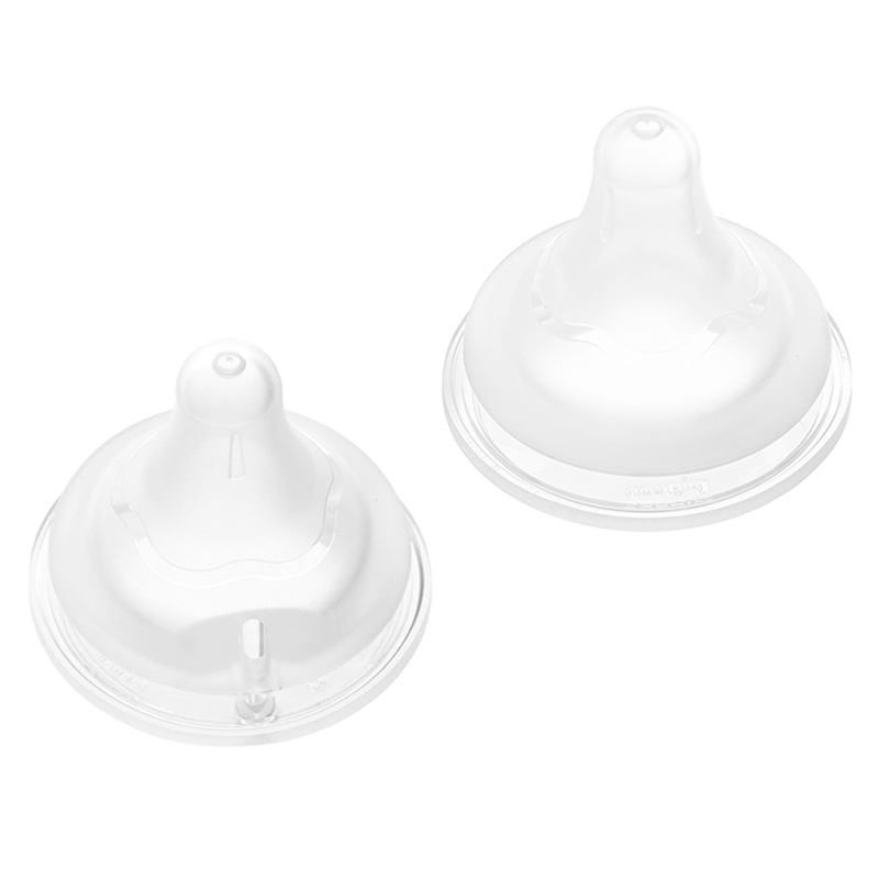 Bộ 2 núm ti Pigeon siêu mềm Plus WN3 cổ rộng phiên bản Nhật size S (1 - 3 tháng) 25