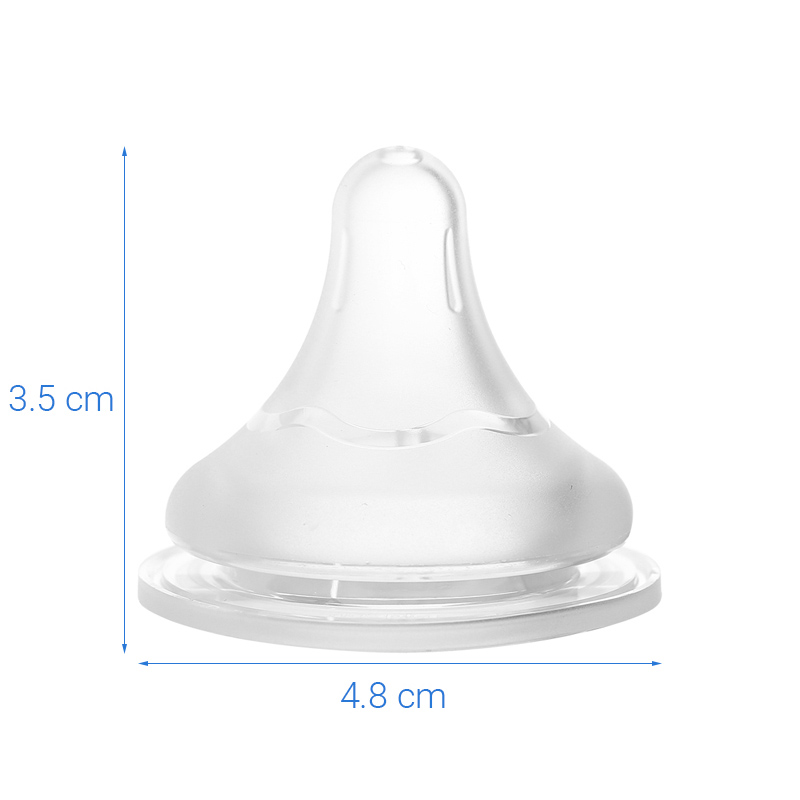 Bộ 2 núm ti Pigeon siêu mềm Plus WN3 cổ rộng phiên bản Nhật size S (1 - 3 tháng) 28