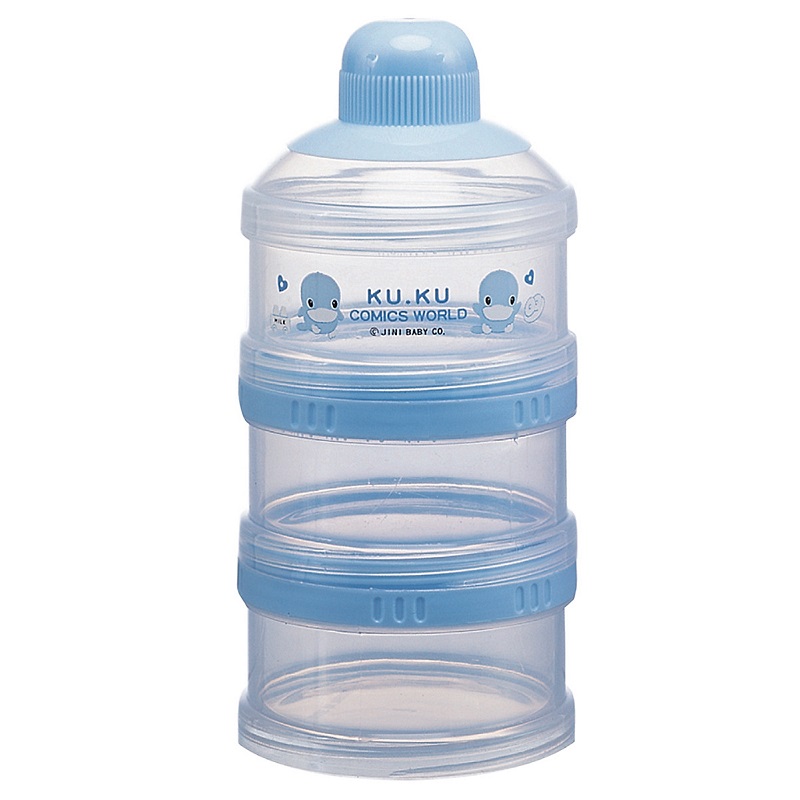 Hộp chia sữa 3 ngăn bằng nhựa PP KuKu KU5318 - Màu ngẫu nhiên