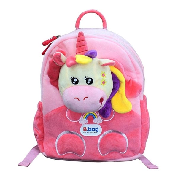 Balo cho bé mẫu giáo B.Bag Cushy-Unicorn B-12-102 hồng