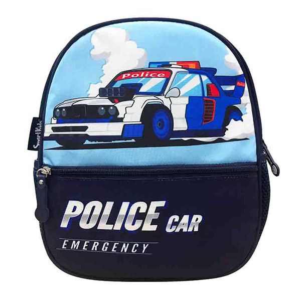 Balo mẫu giáo Smartkids Toy Station-Police Car B-005 xanh đen - AVAKids.com