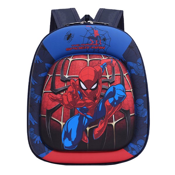 Balo cho bé mẫu giáo Á Châu Spider Man 3D xanh đen cao cấp, bền đẹp, thời trang - AVAKids.com