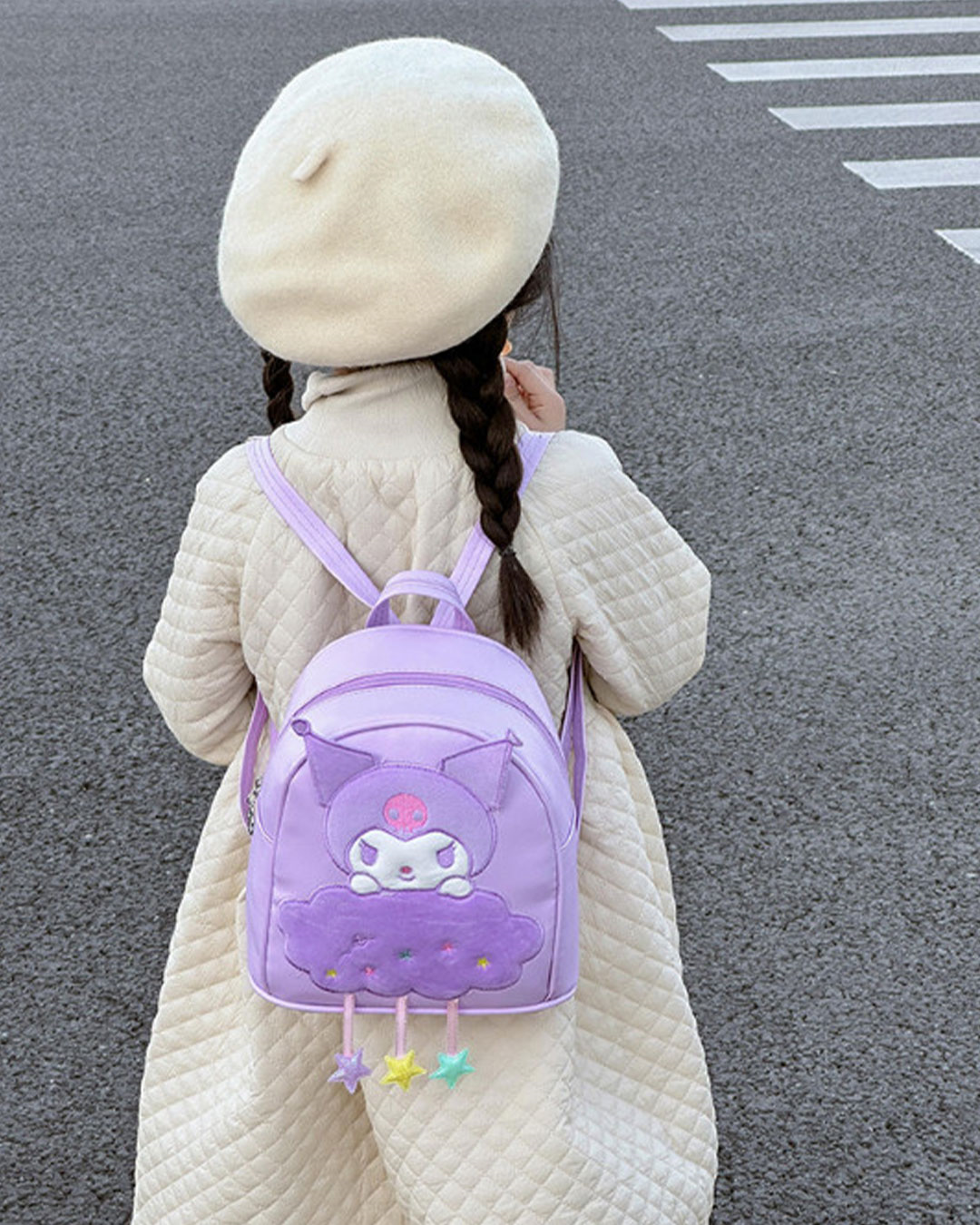 Balo cho bé mẫu giáo Á Châu Kurumi tím 2