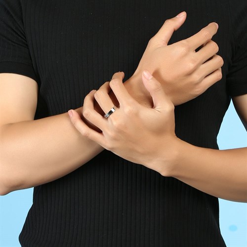 Nhẫn Hợp Kim Nam AvaJi AVJ.R000087 Màu Bạc