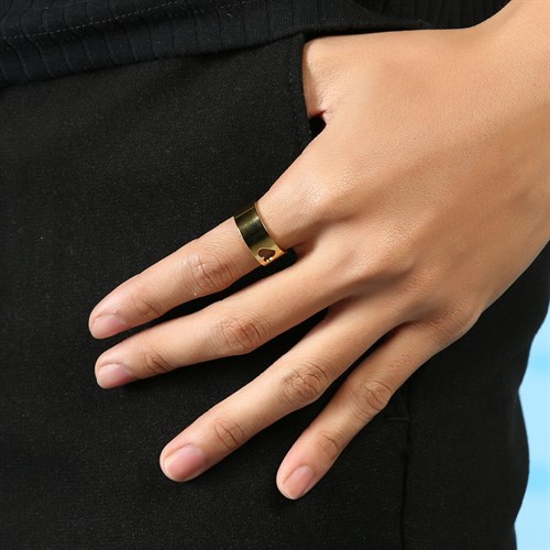 Nhẫn Hợp Kim Nam AvaJi AVJ.R000103 Màu Vàng