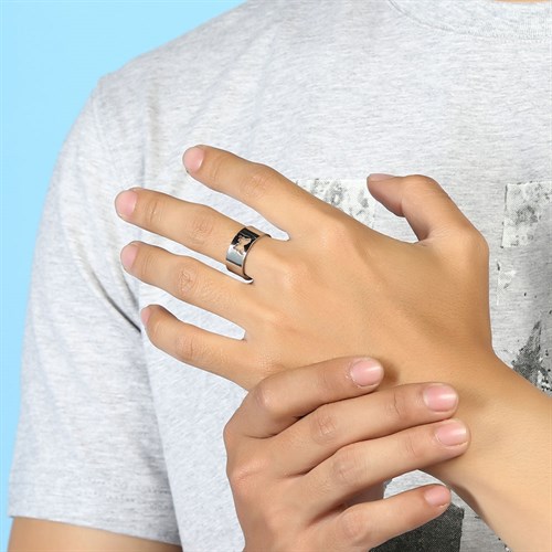 Nhẫn Hợp Kim Nam AvaJi AVJ.R000105 Màu Bạc