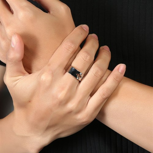 Nhẫn Hợp Kim Nam AvaJi AVJ.R000107 Màu Bạc